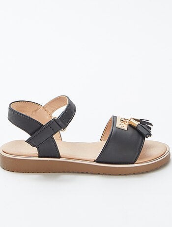 Sandali con pompon decorativi