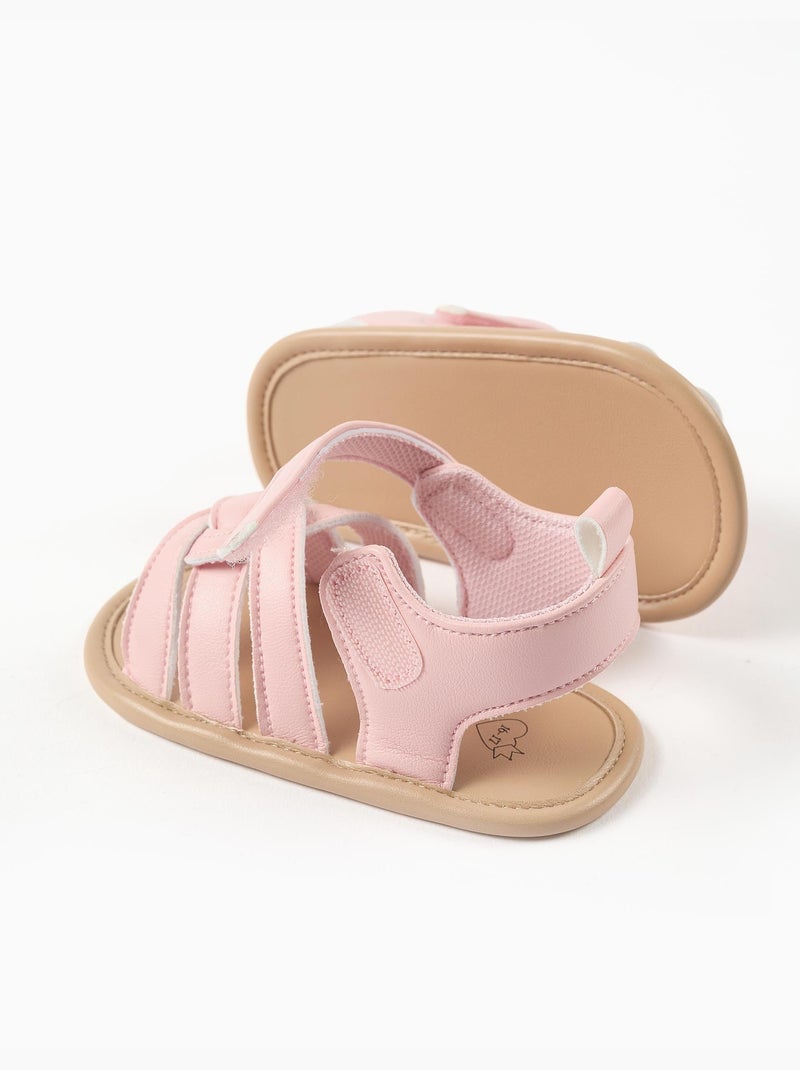 Sandali con punta aperta e cinturini incrociati Rosa chiaro - Kiabi