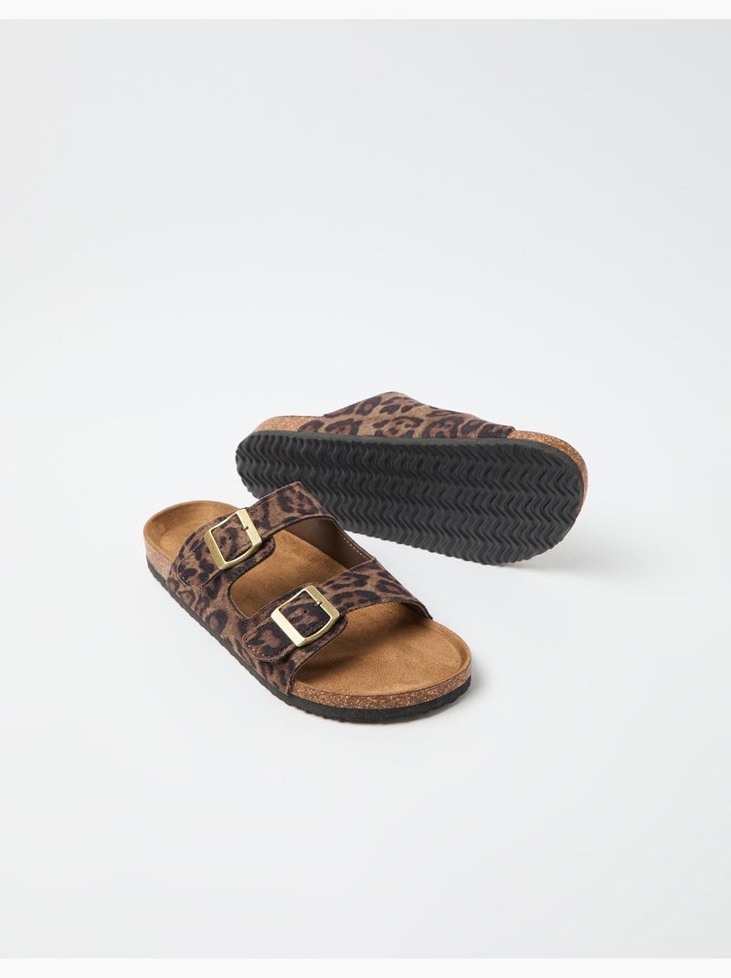 Sandali con stampa animale, MO Fashion Marrone - Kiabi