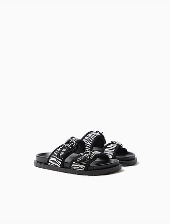 Sandali con stampa animale, MO Fashion