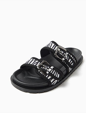 Sandali con stampa animale, mo fashion