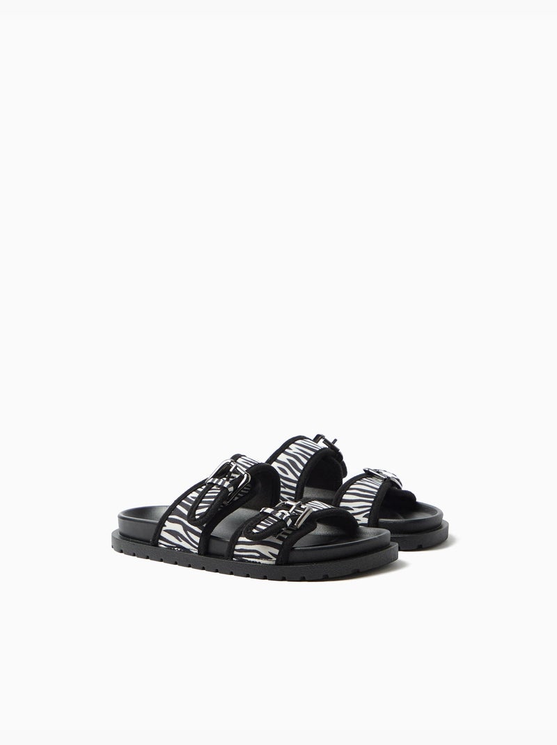 Sandali con stampa animale, MO Fashion Nero - Kiabi