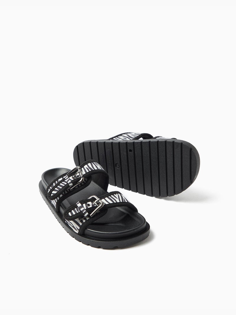 Sandali con stampa animale, MO Fashion Nero - Kiabi