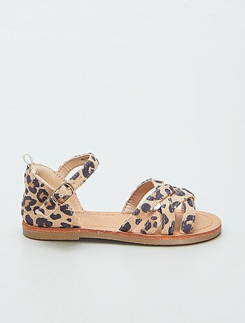 Sandali con stampa 'leopardo'