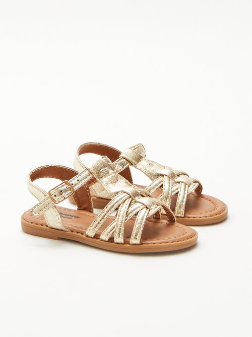 Sandali con strappo e fascette incrociate - Kiabi