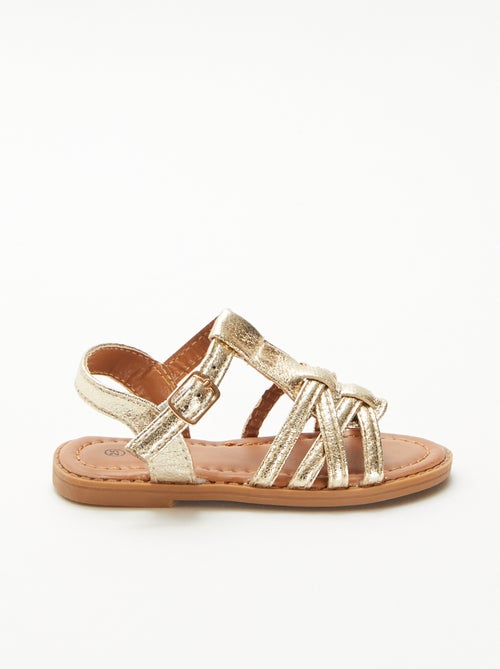 Sandali con strappo e fascette incrociate - Kiabi