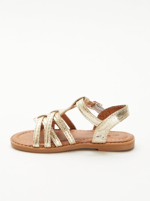Sandali con strappo e fascette incrociate - Kiabi