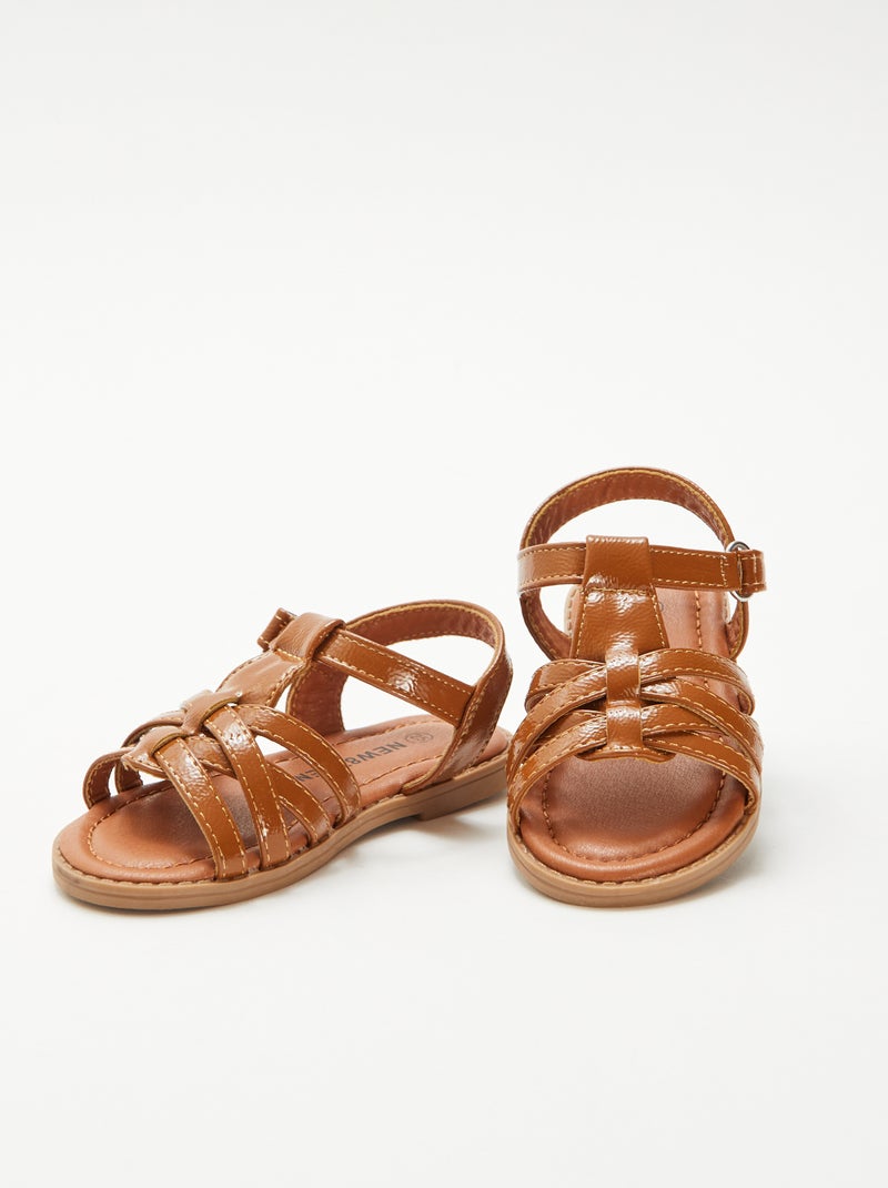Sandali con strappo Marrone - Kiabi