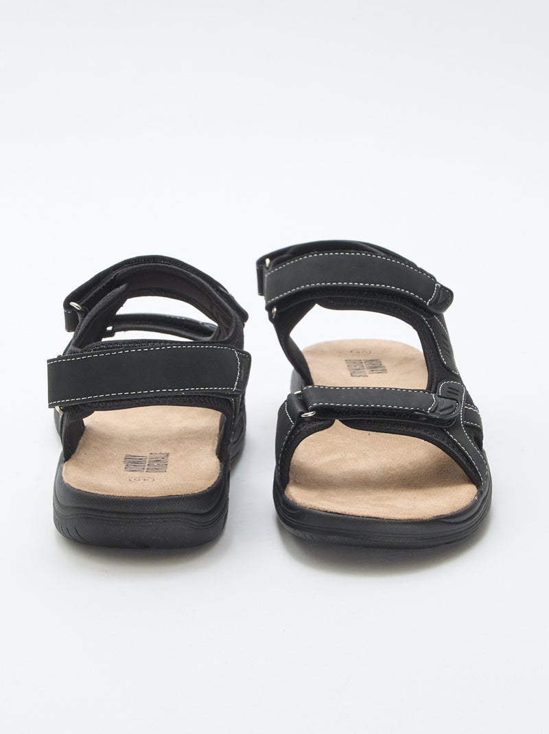 Sandali con strappo tinta unita Nero - Kiabi