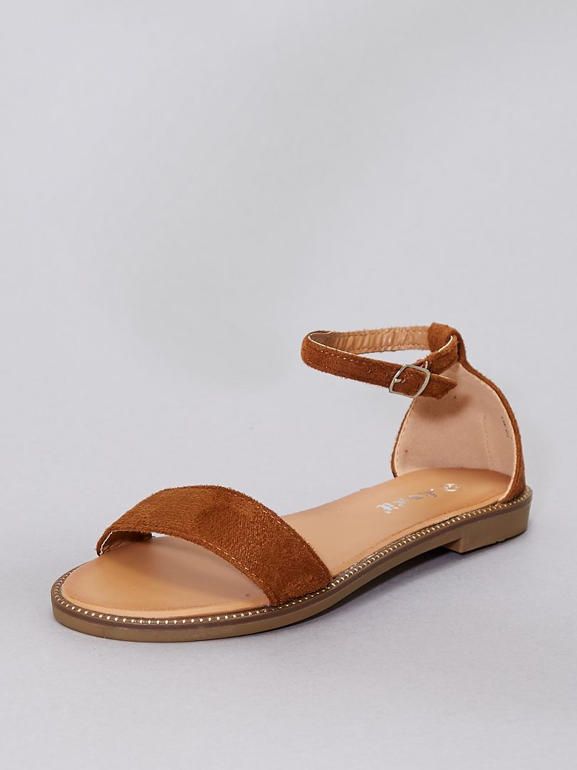 Sandali con strass cammello - Kiabi