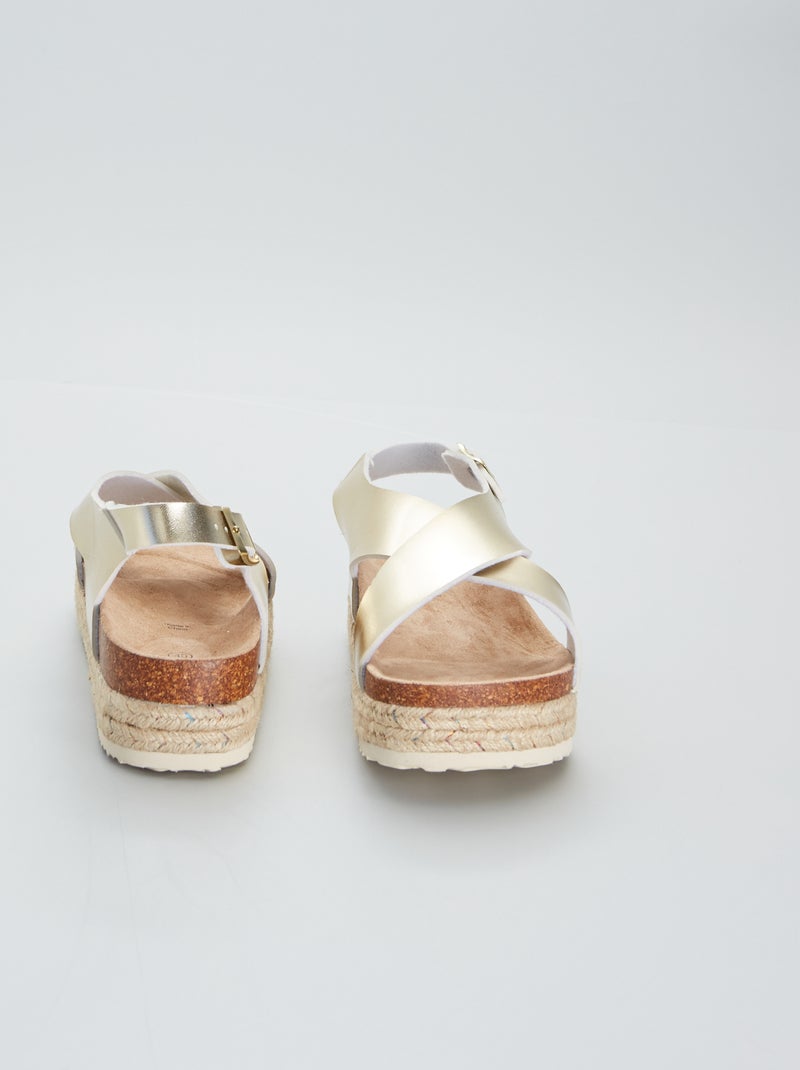 Sandali con suola alta BEIGE - Kiabi