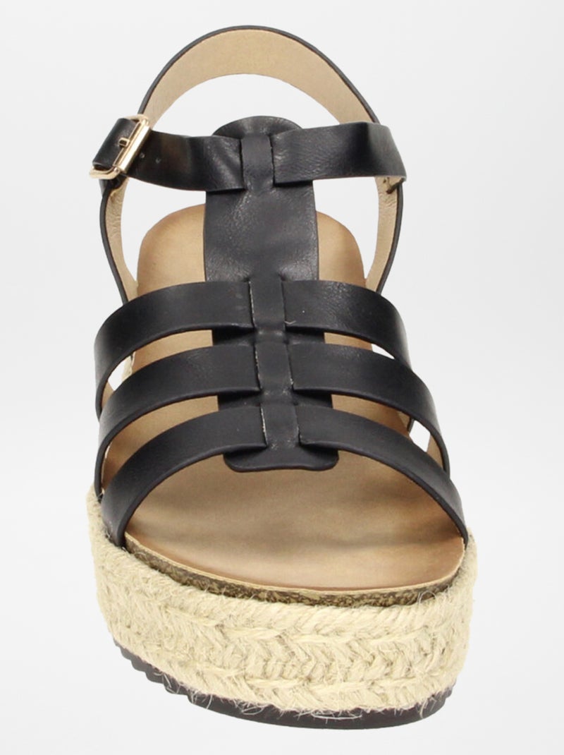 Sandali con suola in corda NERO - Kiabi