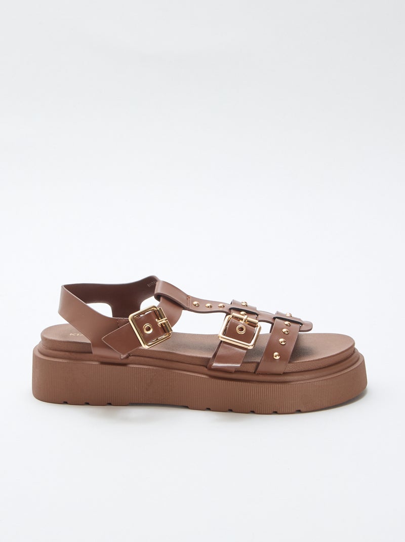 Sandali con suola platform Marrone - Kiabi