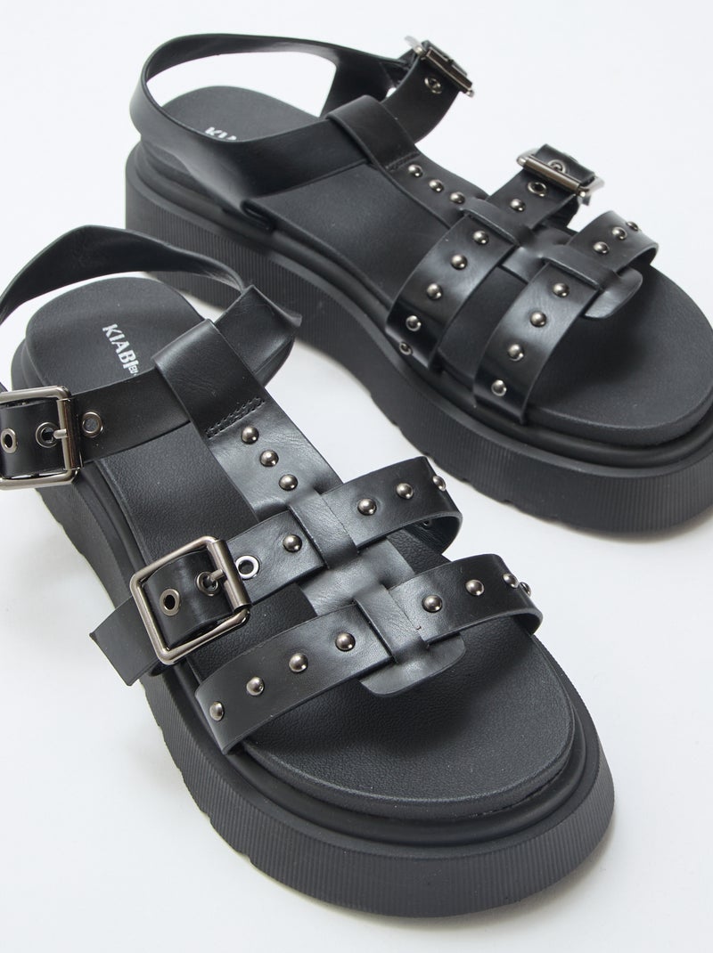 Sandali con suola platform Nero - Kiabi