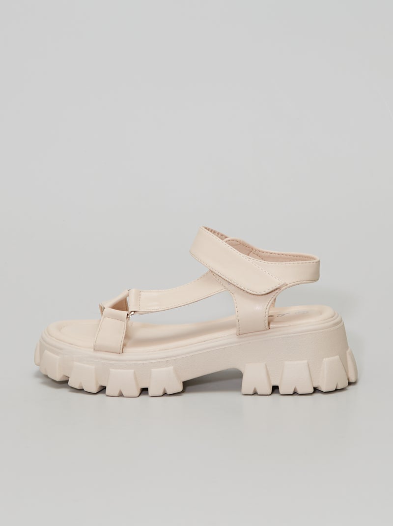 Sandali con suola spessa BEIGE - Kiabi