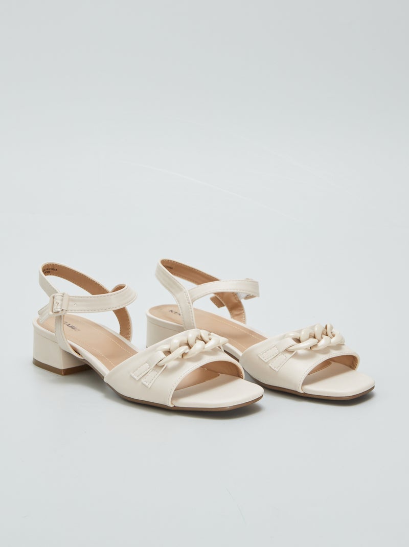 Sandali con tacco BEIGE - Kiabi