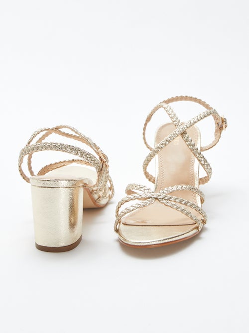 Sandali con tacco dorato - Kiabi
