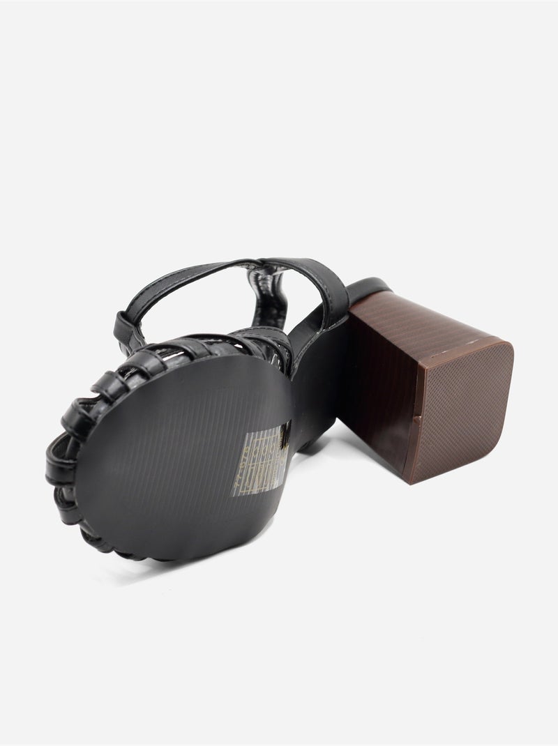 Sandali con tacco e cinturino Nero - Kiabi