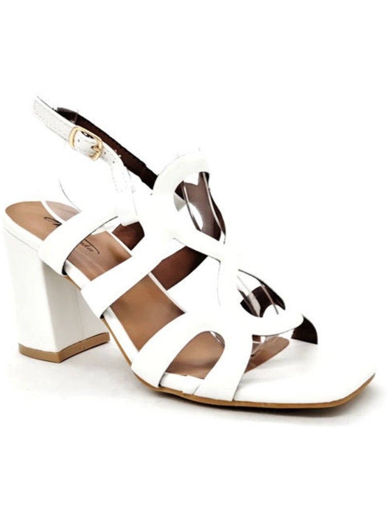 Sandali con tacco Kebello Bianco - Kiabi
