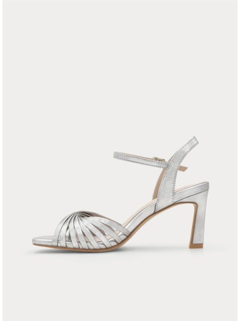 Sandali Con Tacco Materiale Sintetico Montevita Argento - Kiabi