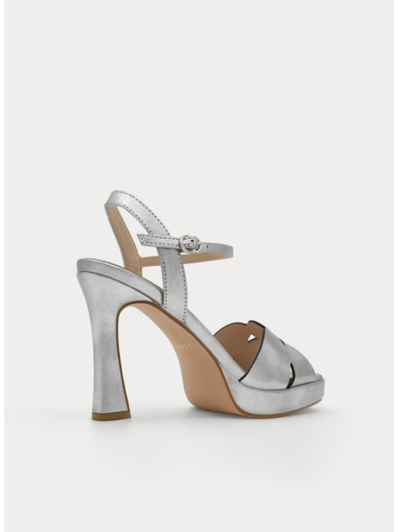 Sandali Con Tacco Materiale Sintetico Montevita Argento - Kiabi