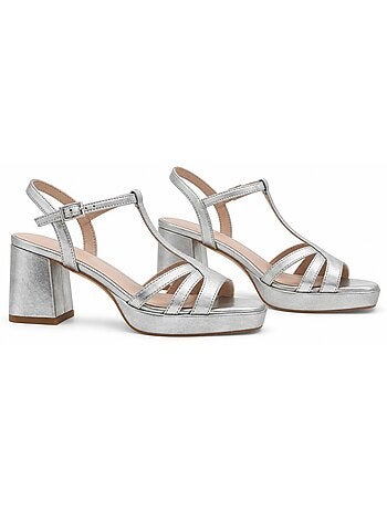 Sandali con tacco materiale sintetico montevita