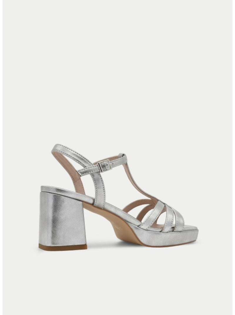 Sandali Con Tacco Materiale Sintetico Montevita Argento - Kiabi