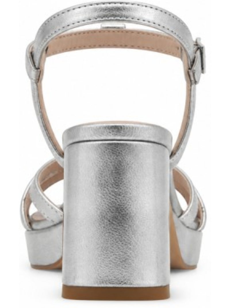 Sandali con tacco materiale sintetico montevita Argento - Kiabi