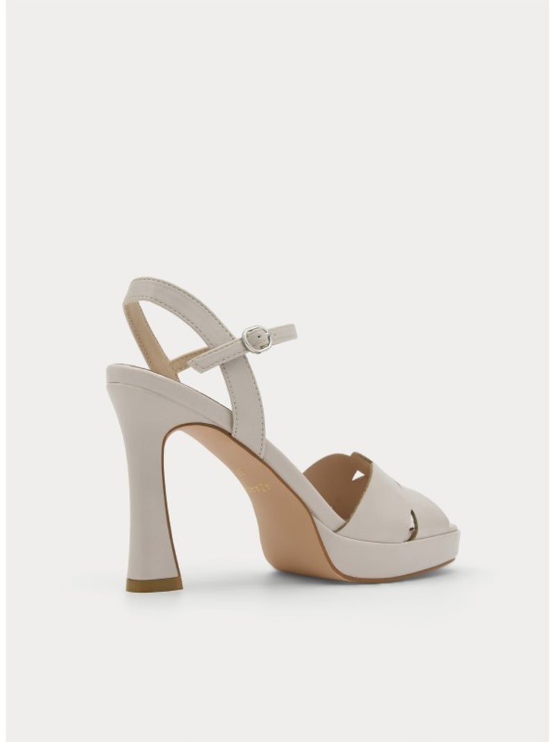 Sandali Con Tacco Materiale Sintetico Montevita Beige - Kiabi