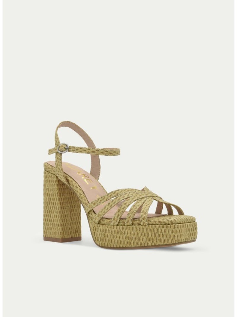 Sandali Con Tacco Materiale Sintetico Montevita Beige - Kiabi