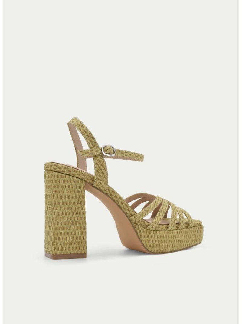 Sandali Con Tacco Materiale Sintetico Montevita Beige - Kiabi