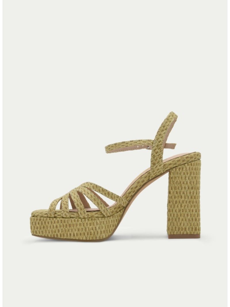 Sandali Con Tacco Materiale Sintetico Montevita Beige - Kiabi