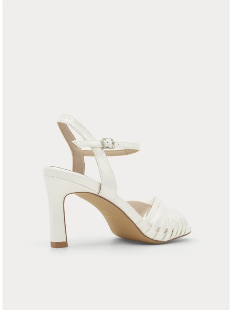 Sandali Con Tacco Materiale Sintetico Montevita Bianco - Kiabi