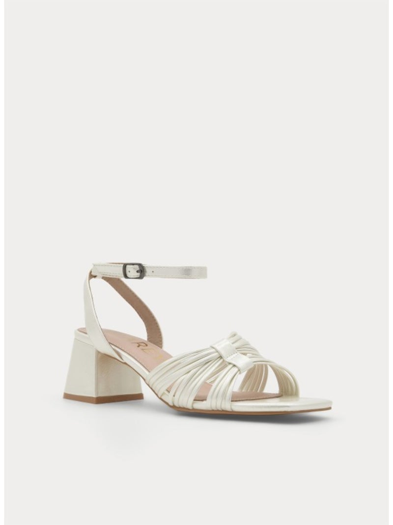 Sandali Con Tacco Materiale Sintetico Montevita Bianco - Kiabi
