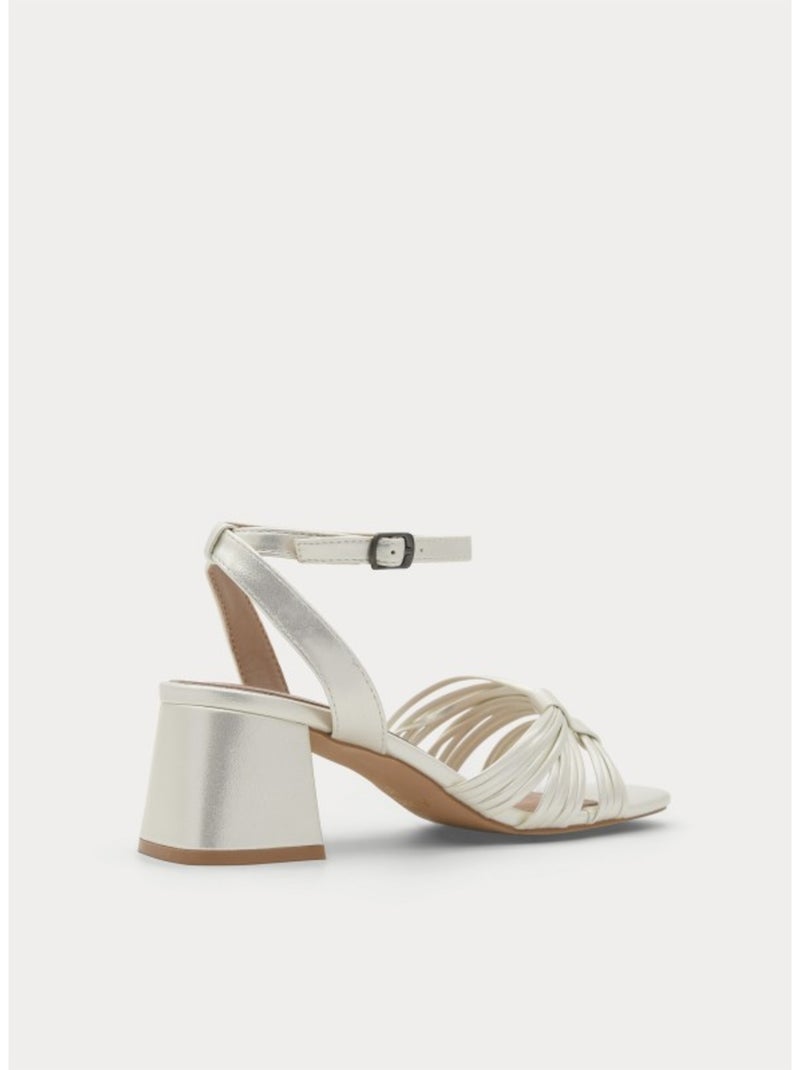 Sandali Con Tacco Materiale Sintetico Montevita Bianco - Kiabi