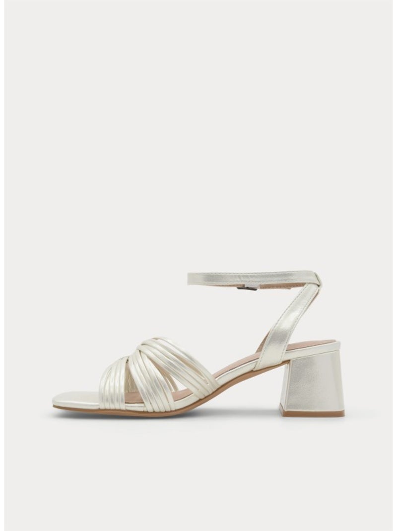 Sandali Con Tacco Materiale Sintetico Montevita Bianco - Kiabi