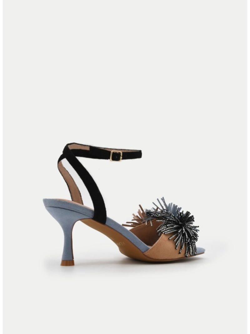 Sandali Con Tacco Materiale Sintetico Montevita Blu - Kiabi