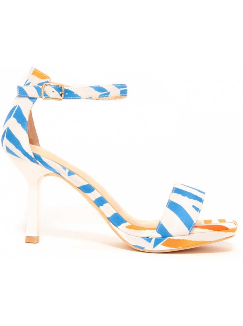 Sandali Con Tacco Materiale Sintetico Montevita Blu - Kiabi