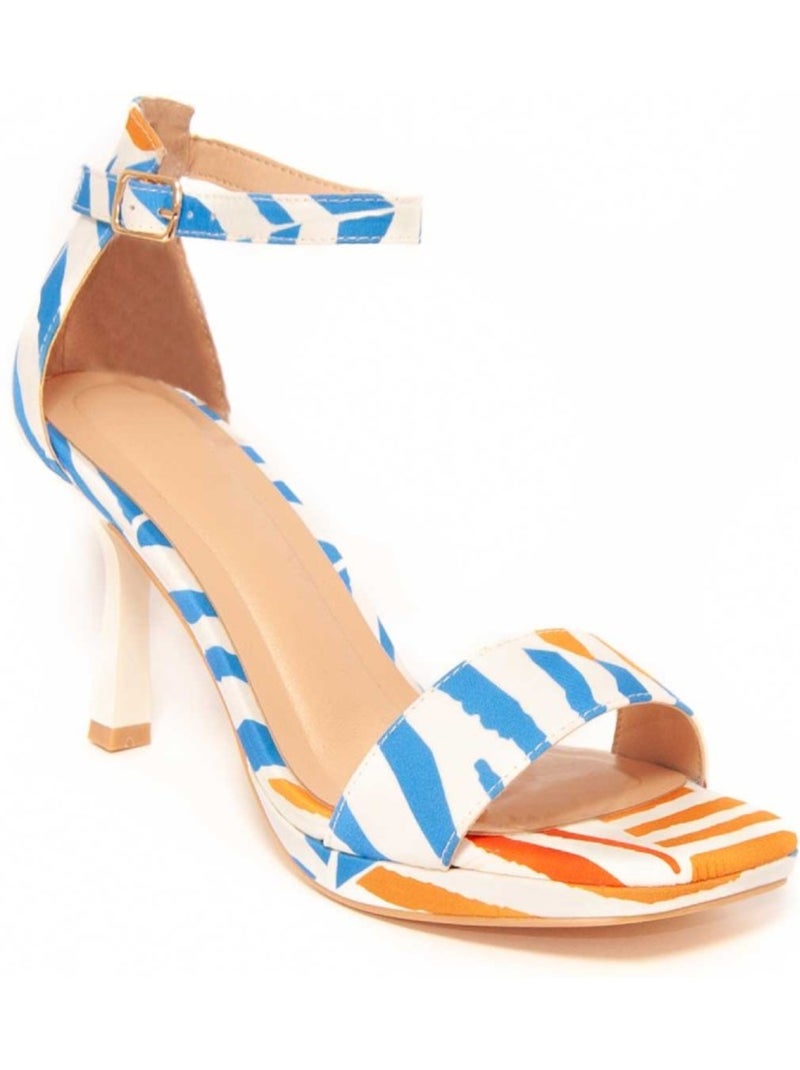 Sandali Con Tacco Materiale Sintetico Montevita Blu - Kiabi