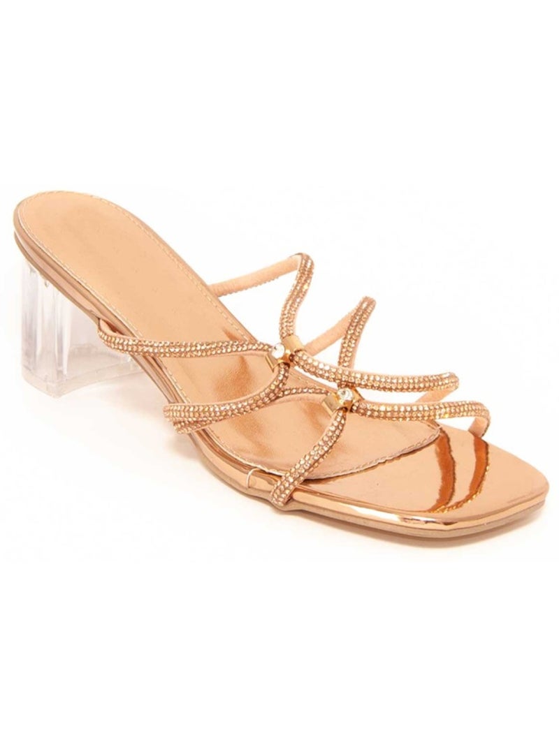 Sandali Con Tacco Materiale Sintetico Montevita Bronzo - Kiabi