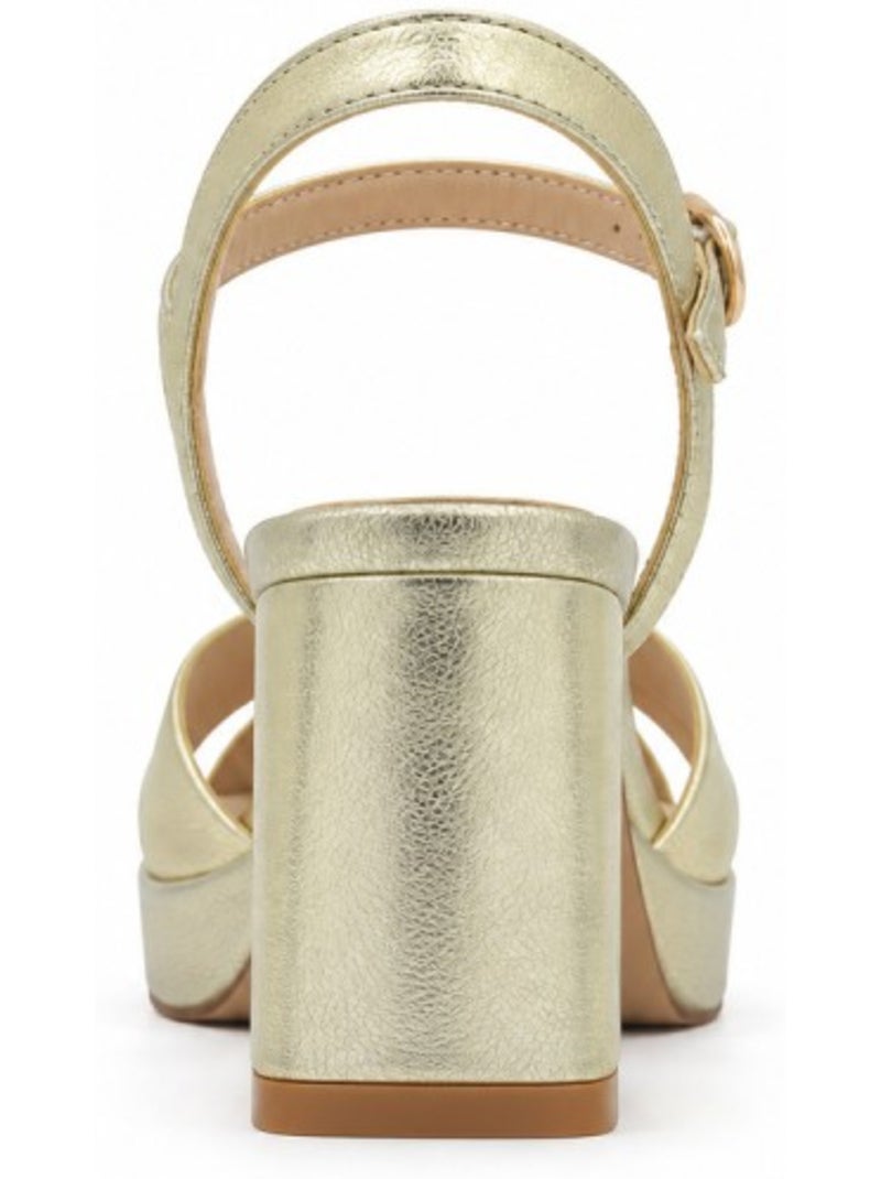 Sandali con tacco materiale sintetico montevita Dorato/Oro - Kiabi