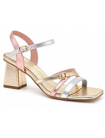 Sandali con tacco materiale sintetico montevita
