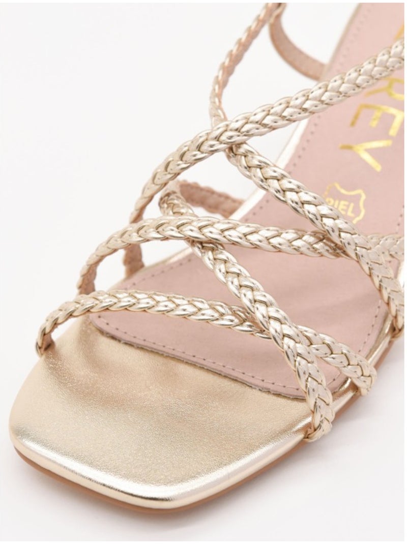 Sandali Con Tacco Materiale Sintetico Montevita Dorato/Oro - Kiabi