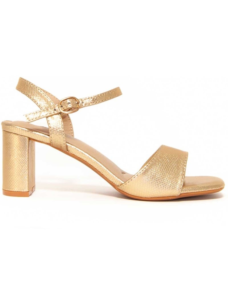 Sandali Con Tacco Materiale Sintetico Montevita Dorato/Oro - Kiabi