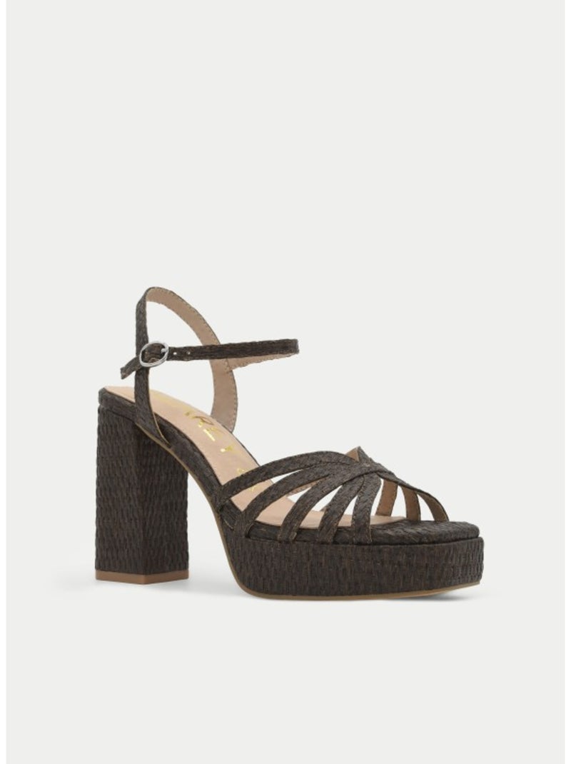 Sandali Con Tacco Materiale Sintetico Montevita Marrone - Kiabi