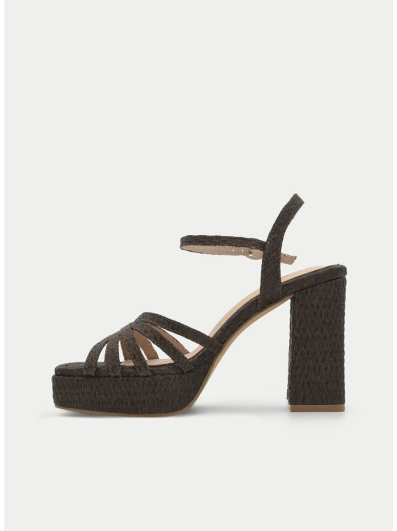 Sandali Con Tacco Materiale Sintetico Montevita Marrone - Kiabi