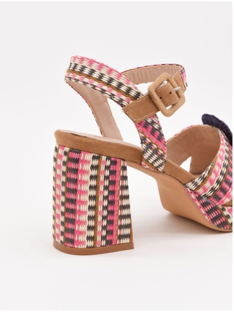 Sandali Con Tacco Materiale Sintetico Montevita Marrone - Kiabi