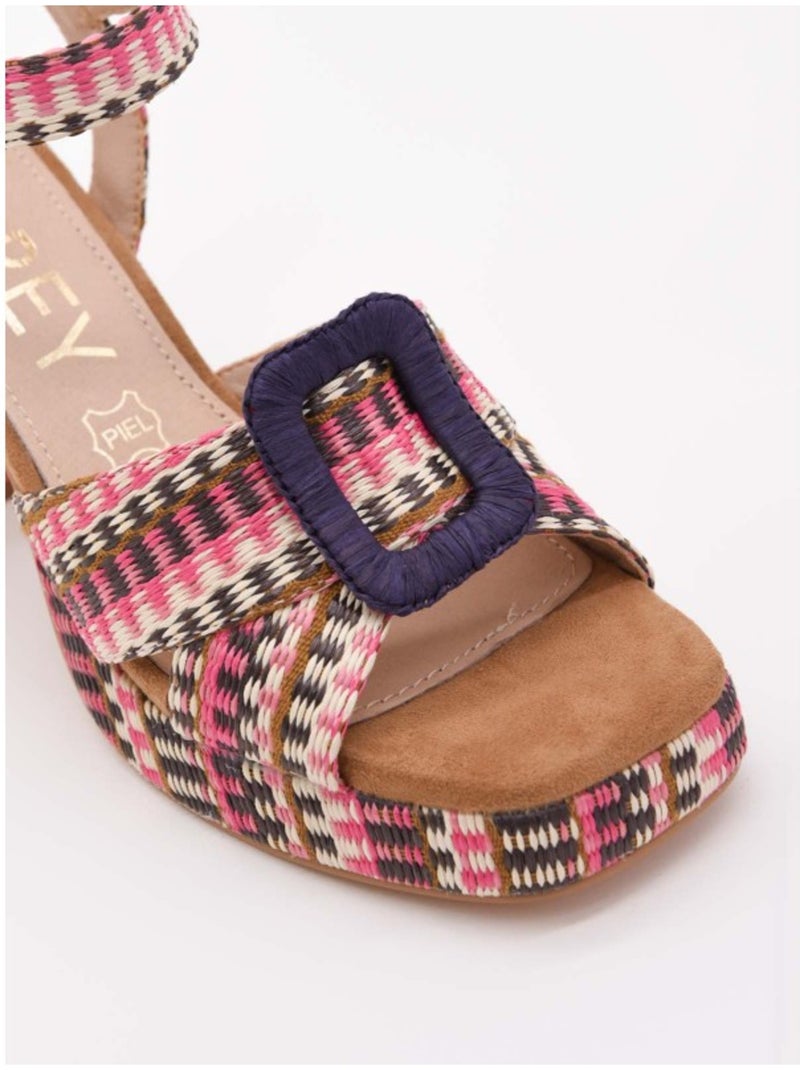 Sandali Con Tacco Materiale Sintetico Montevita Marrone - Kiabi