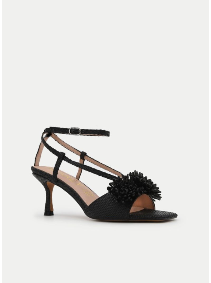 Sandali Con Tacco Materiale Sintetico Montevita Nero - Kiabi