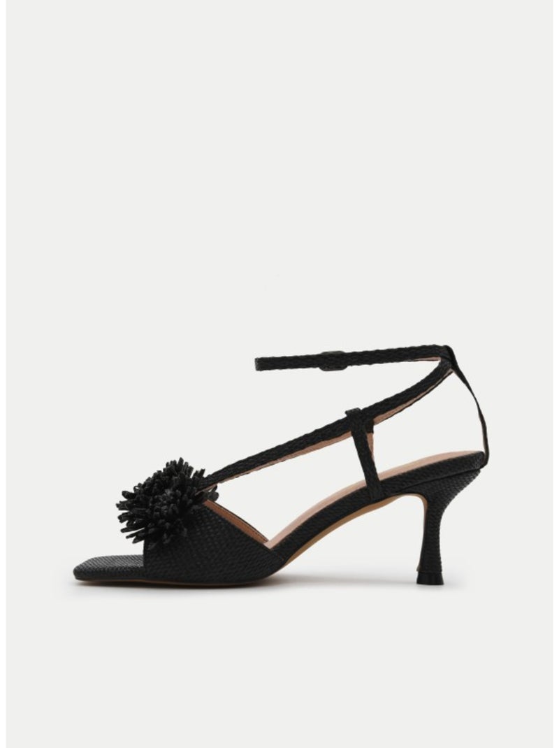 Sandali Con Tacco Materiale Sintetico Montevita Nero - Kiabi